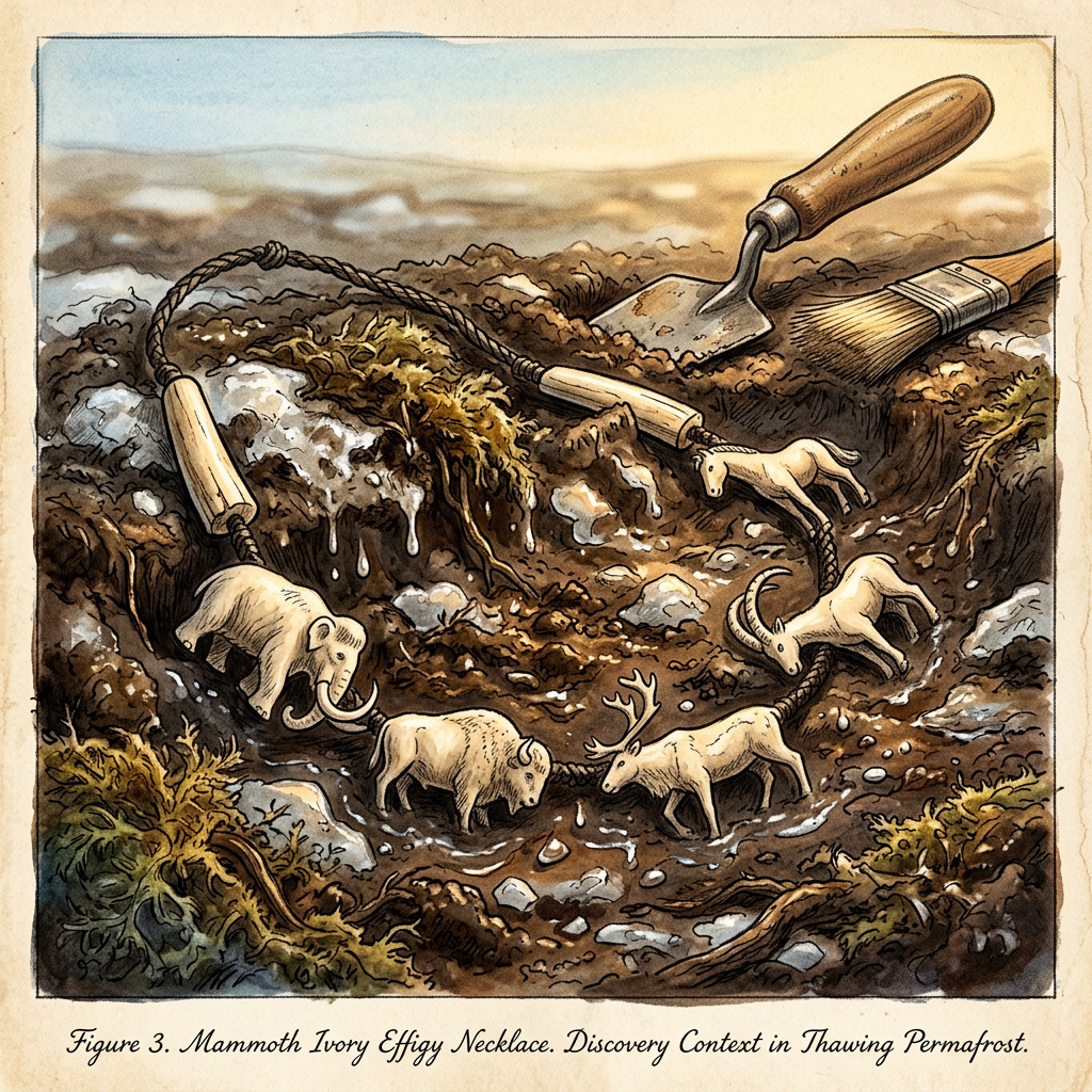 Climate Archaeology: Thawing Permafrost in the Taimyr Peninsula Reveals 5,000-Year-Old 'Arctic Maritime' Burial with Intact Mammoth-Ivory Ornaments