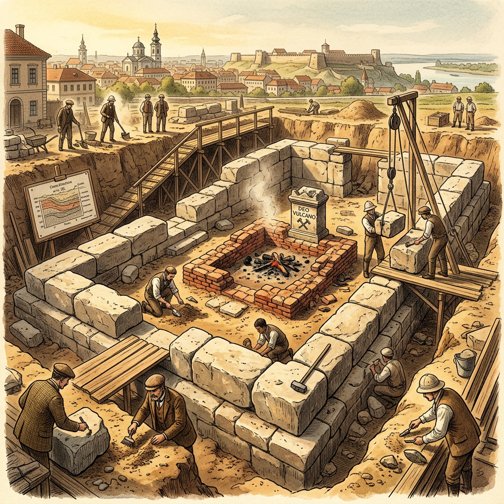 Significant 3rd-Century Roman Temple Dedicated to the God Vulcan Uncovered in Ancient Singidunum, Serbia