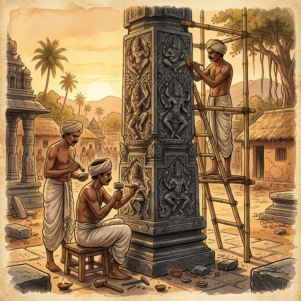 Restoration of 14th-Century 'Chidambaram-Style' Temple in Andhra Pradesh Unveils Unique Dravidian Friezes