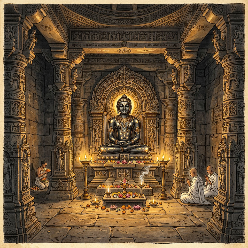 Rare 8th-Century 'Rashtrakuta' Dynasty Jain Basadi with Obsidian-Inlaid Idols Discovered in Southern Maharashtra