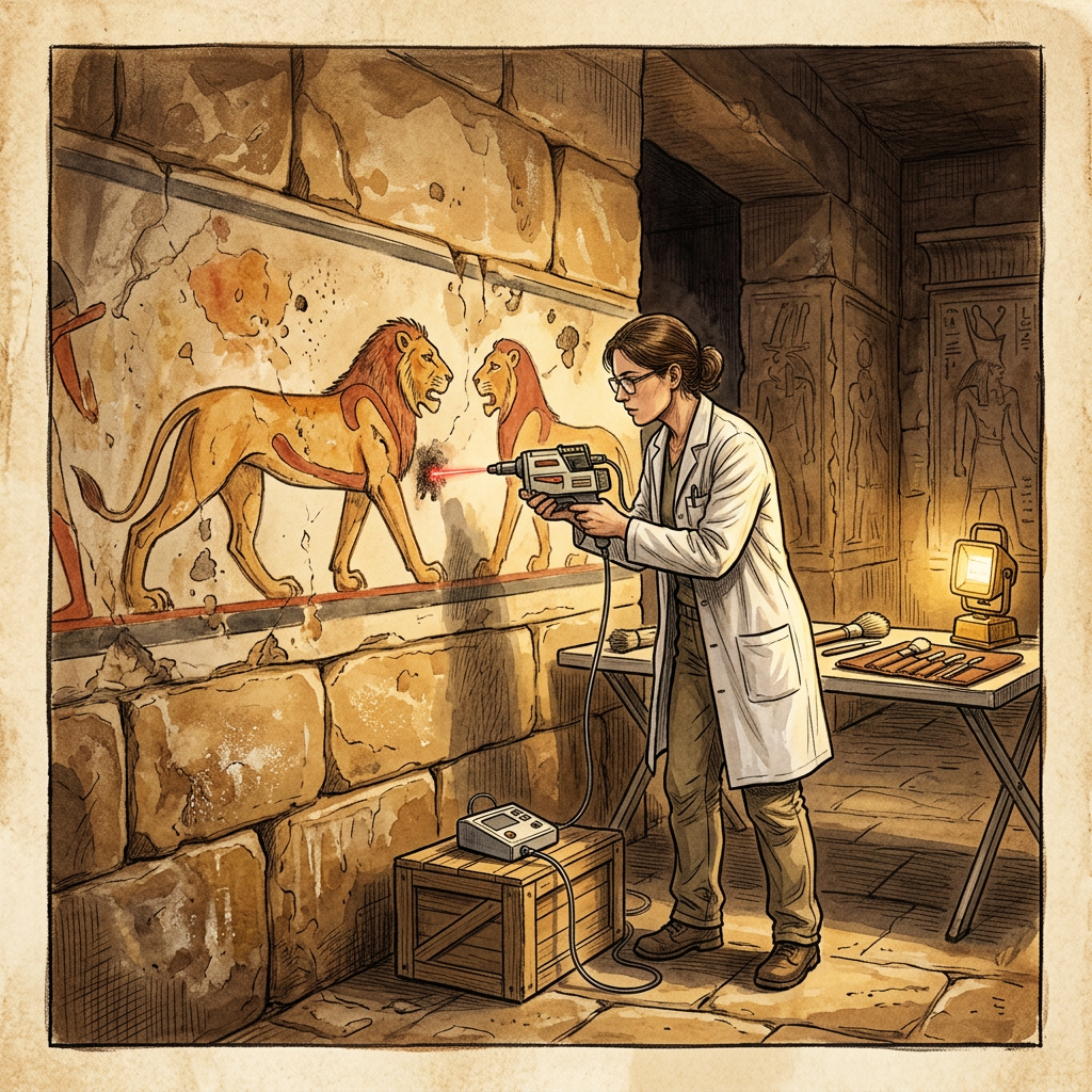 Breakthrough 'Molecular-Grafting' Nanotech Deployed to Save the 2,500-Year-Old 'Tomb of the Roaring Lions' in Veii