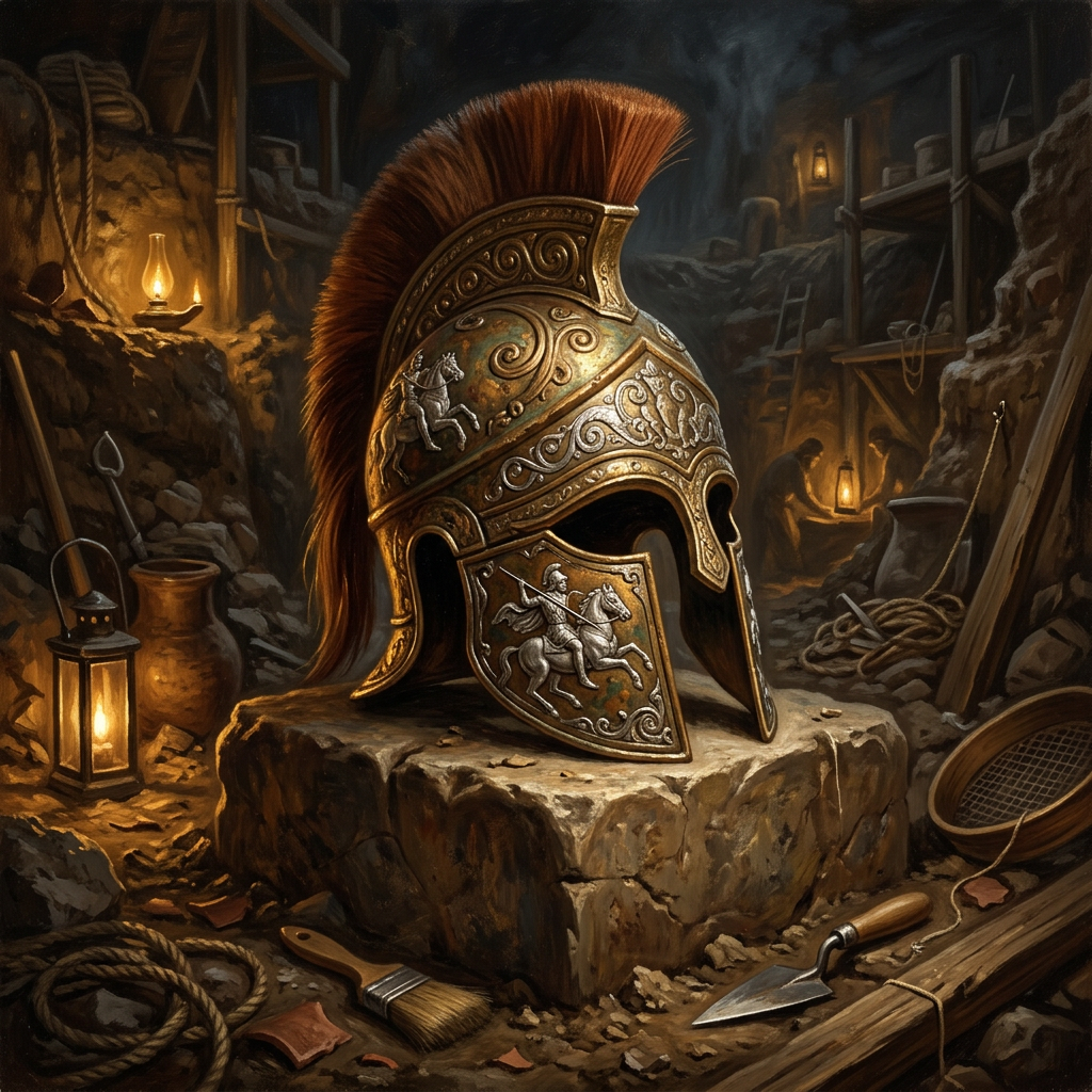 Pristine 4th-Century BCE 'Thracian Royal Armory' and Intact Silver-Inlaid Helmets Uncovered in Southern Bulgaria