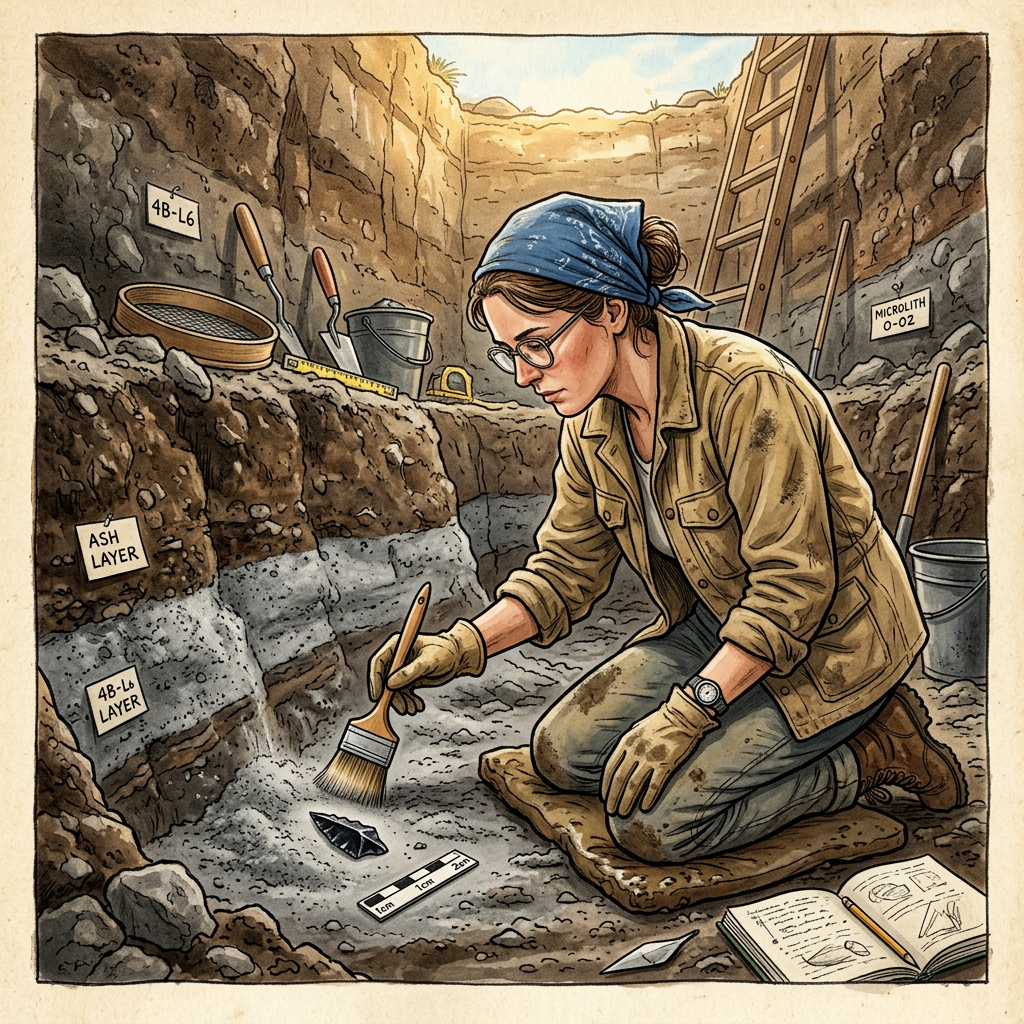 Advanced 'Potassium-Argon' Dating of Volcanic Ash Layers in the Son Valley Pushes Back Microlithic Technology to 55,000 Years