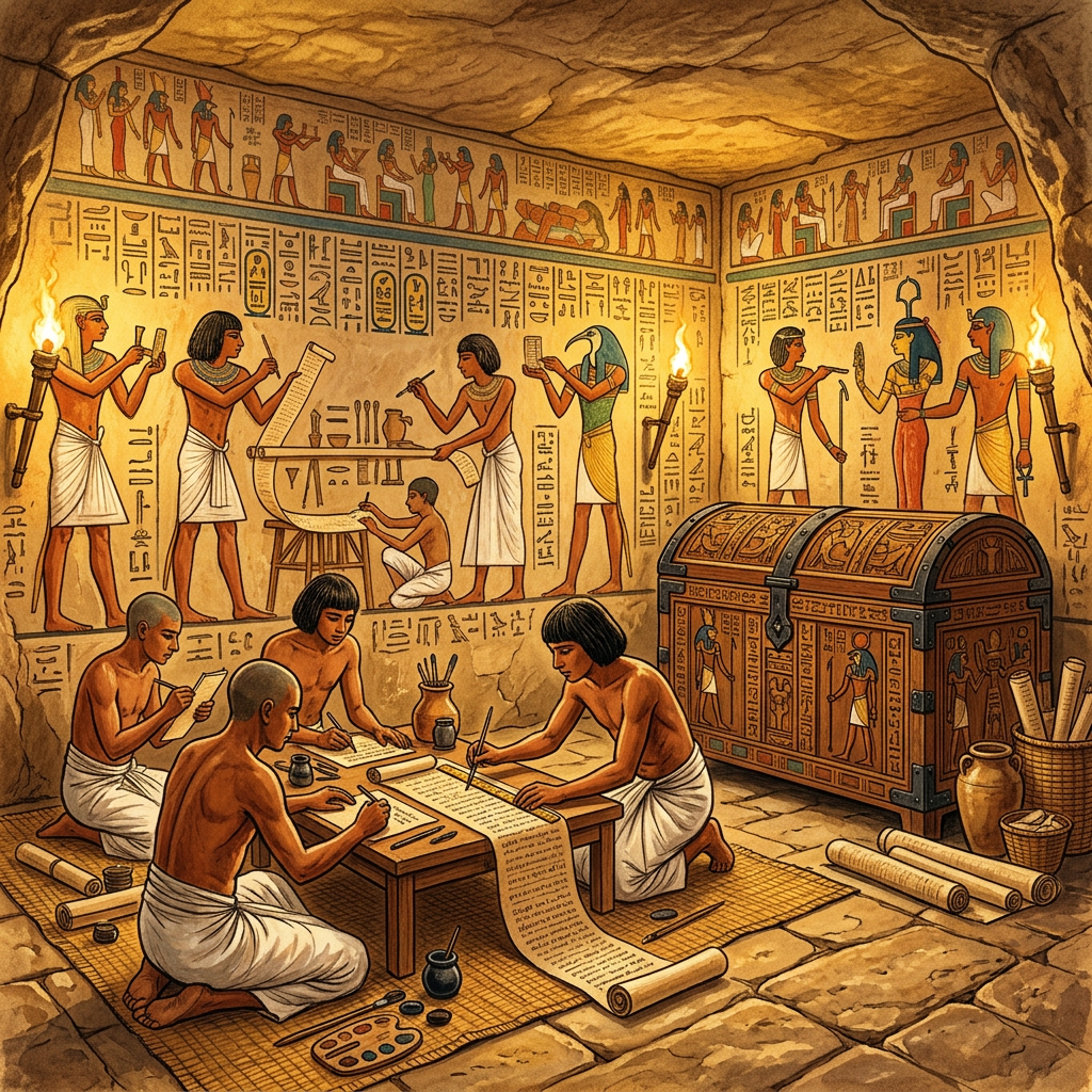 Intact 26th-Dynasty 'Director of the Royal Papyrus-Paper Quality-Control' Tomb Uncovered in Memphis with Rare Standardized Samples