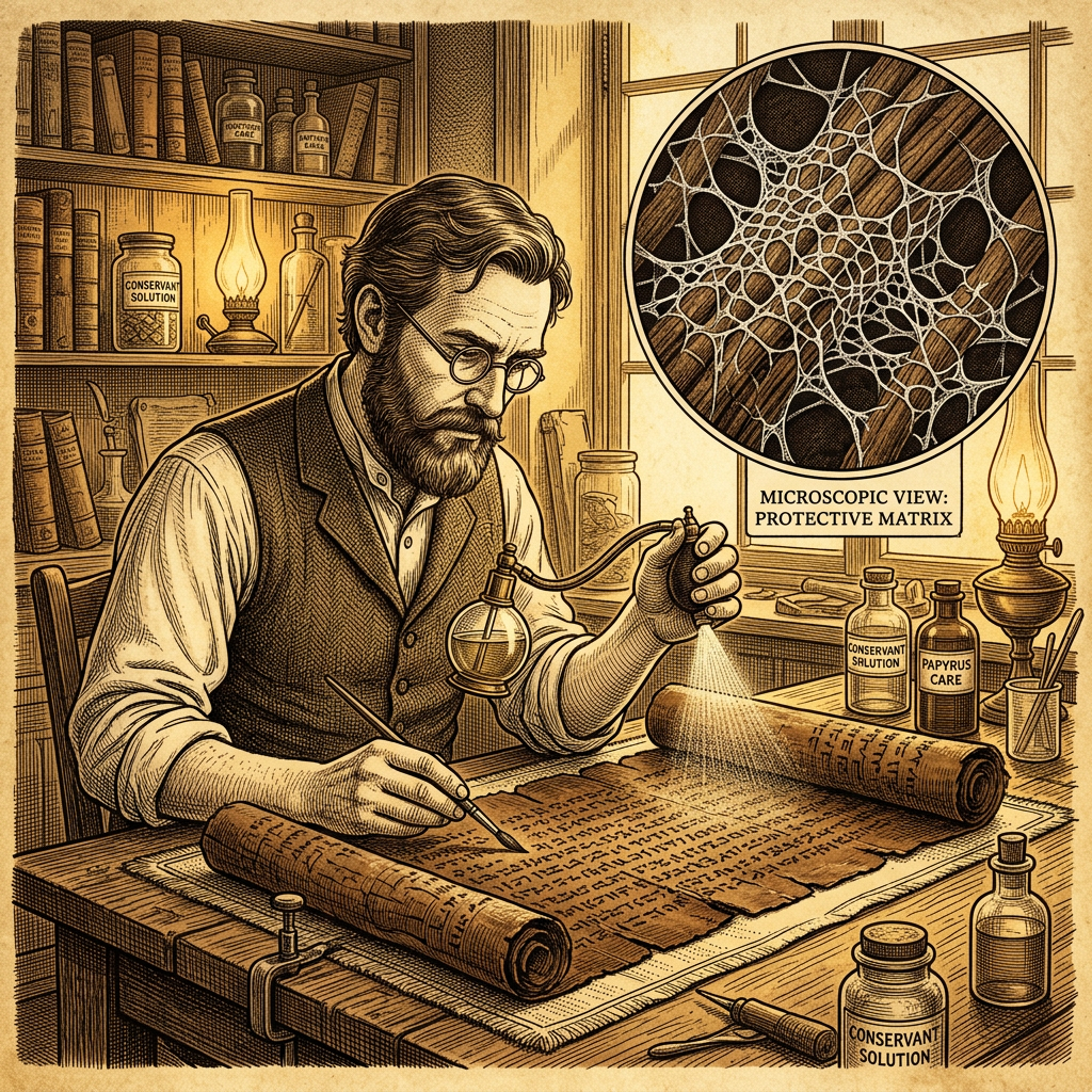 Breakthrough 'Nano-Cellulose' Spray Successfully Stabilizes 3,000-Year-Old Fading Papyri in the Egyptian Museum