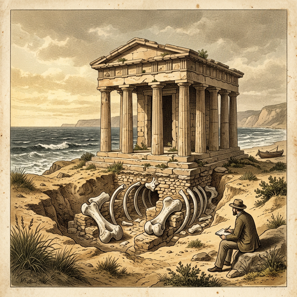 Significant 8th-Century 'Bhauma-Kara' Era Maritime Shrine with Unique 'Whale-Bone' Foundation Accents Discovered in Coastal Odisha