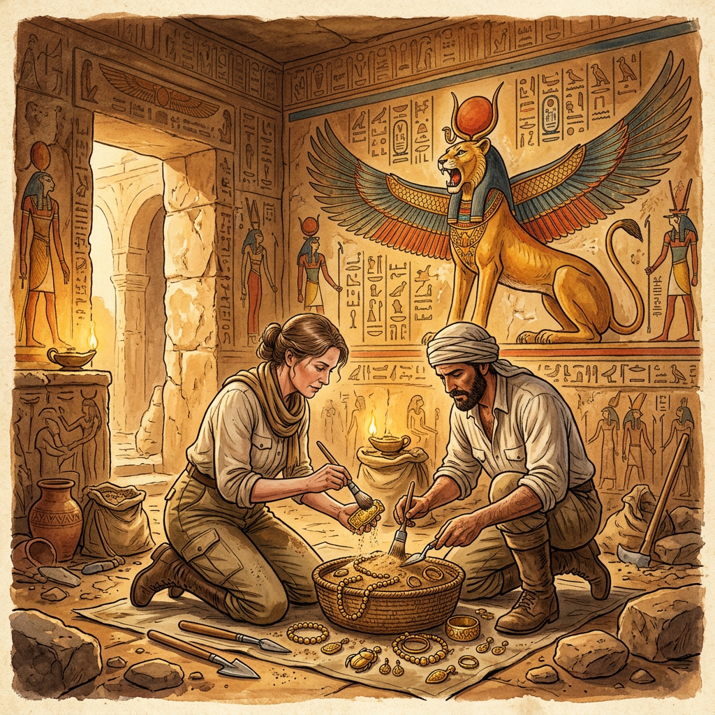 Archaeologists Unearth 2,500-Year-Old 'Temple of the Winged Lioness' with Intact Gold Jewelry in Northern Sudan