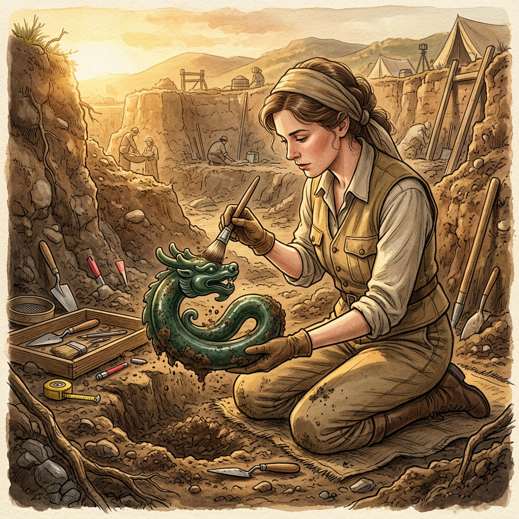 5,000-Year-Old 'Hongshan Culture Ritual Center' with Exquisite C-Shaped Jade Dragons Found in Inner Mongolia