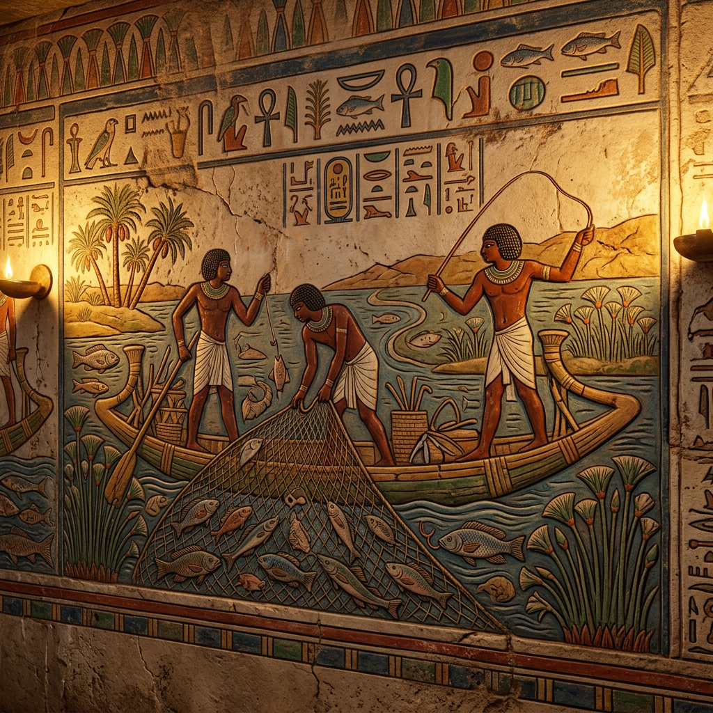 Intact 26th-Dynasty 'Master of the Royal Fisheries' Tomb Unveiled in Saqqara with Rare Aquatic Reliefs