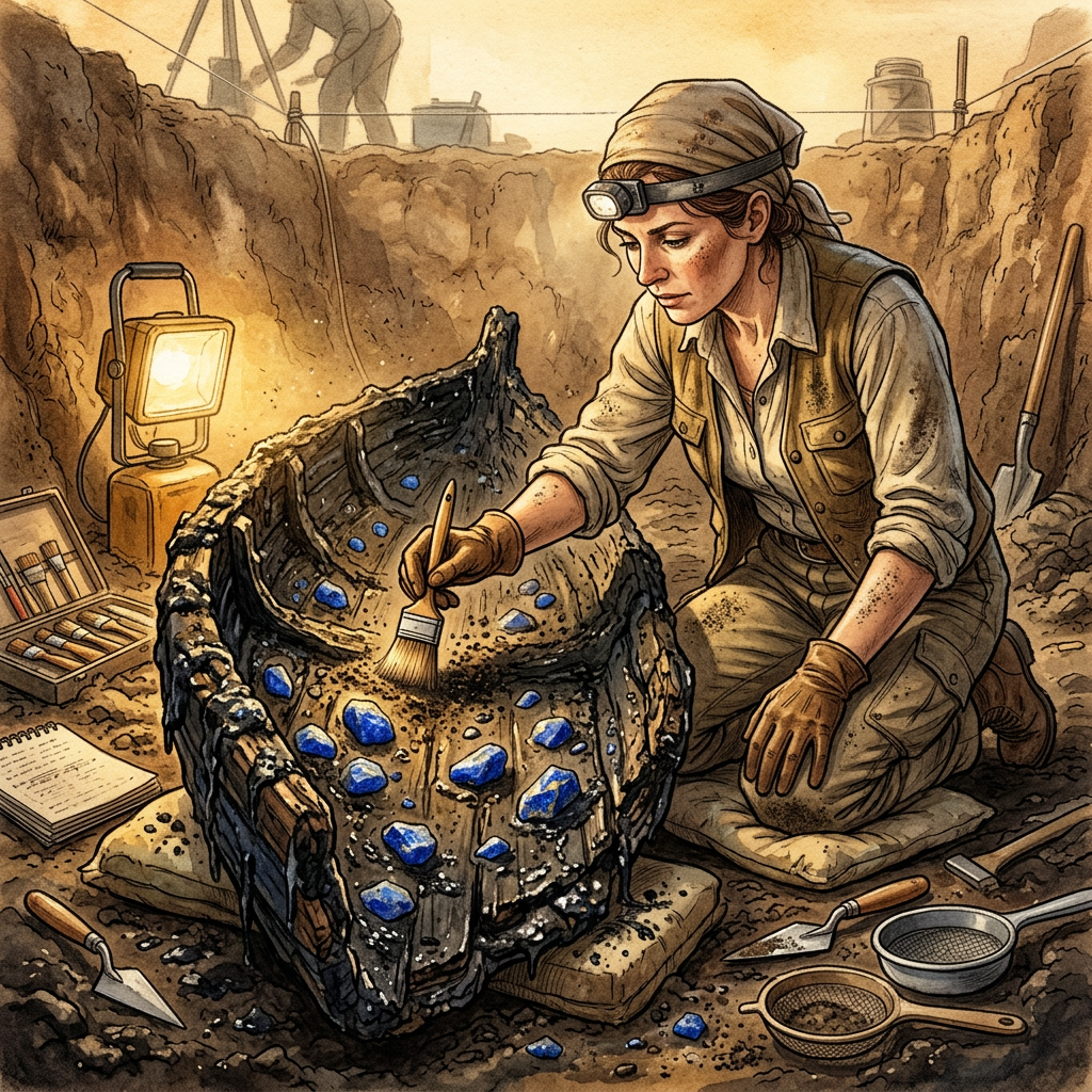 Discovery of 'Lapis-Lined' Ritual Boat Fragments in Lagash Points to 4,500-Year-Old 'River-Greeting' Festivals