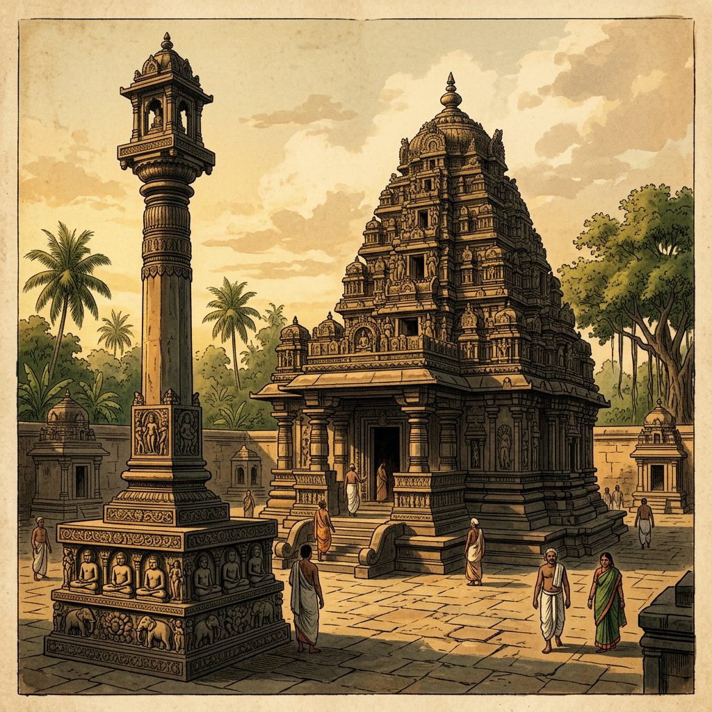 Rare 8th-Century 'Western Ganga' Dynasty Jain Basadi Featuring Unique 'Ashta-Karma' Friezes Uncovered in Rural Hassan