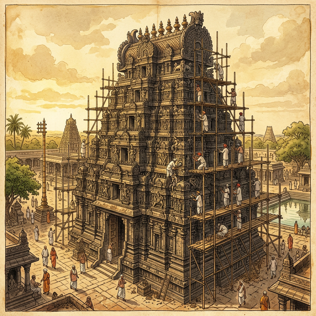 Ancient Mahaganpati Temple of Ranjangaon Closes for Extensive Archaeological Conservation and Restoration