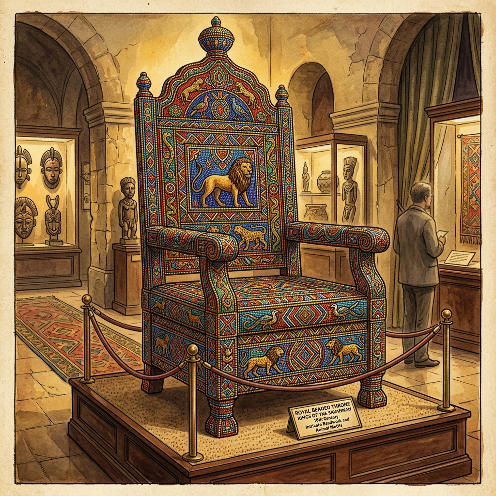 Germany's Linden Museum Repatriates Rare 18th-Century 'Kingdom of Dahomey' Beaded Throne to the Republic of Benin