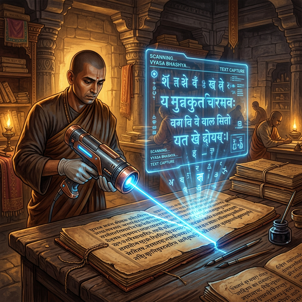 AI Decodes 10th-Century 'Tattva-Vritti' Palm Leaves in Tanjore Outlining the Metaphysics of Elemental Agency