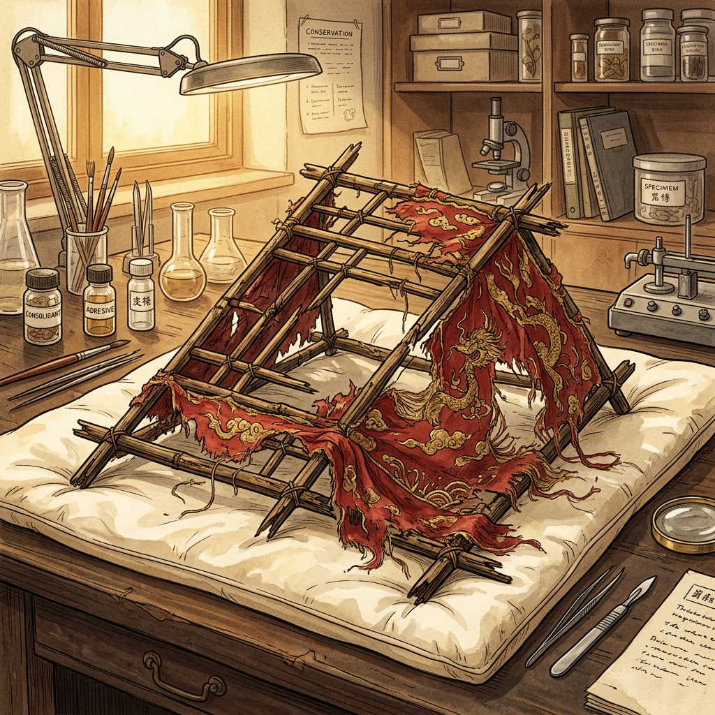 Excavation of 'Silk-Lined' Kite Frames in Henan Province Traces Ancestor-Greeting Rites to the Tang Dynasty