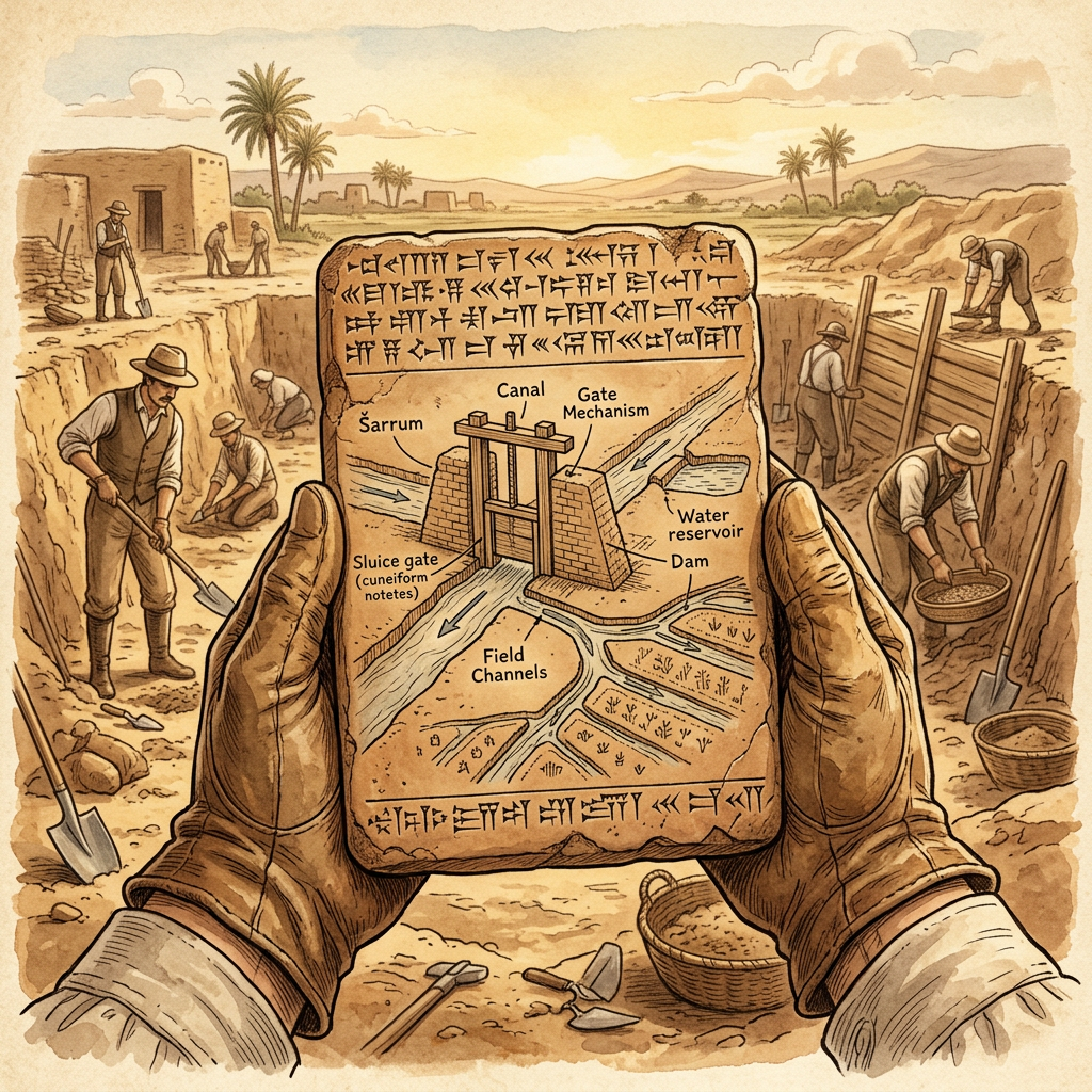 4,000-Year-Old 'Sumerian Archive of Canal Engineering' and Clay Sluice-Gate Diagrams found in Ancient Nippur