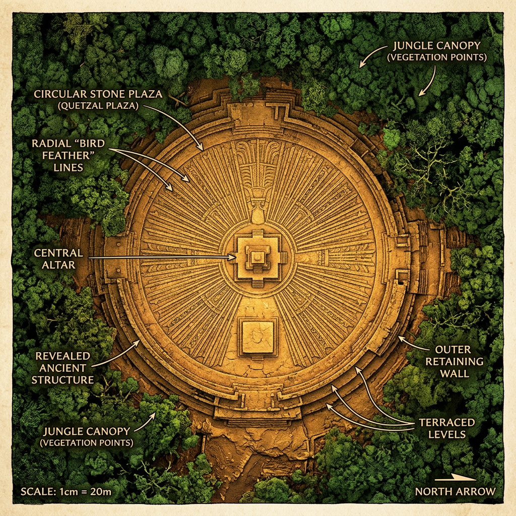LiDAR Survey in the Petén Jungle Identifies 'Motmot-Patterned' Dance Plazas Linked to 2,000-Year-Old Maya 'Sky-Color' Festivals