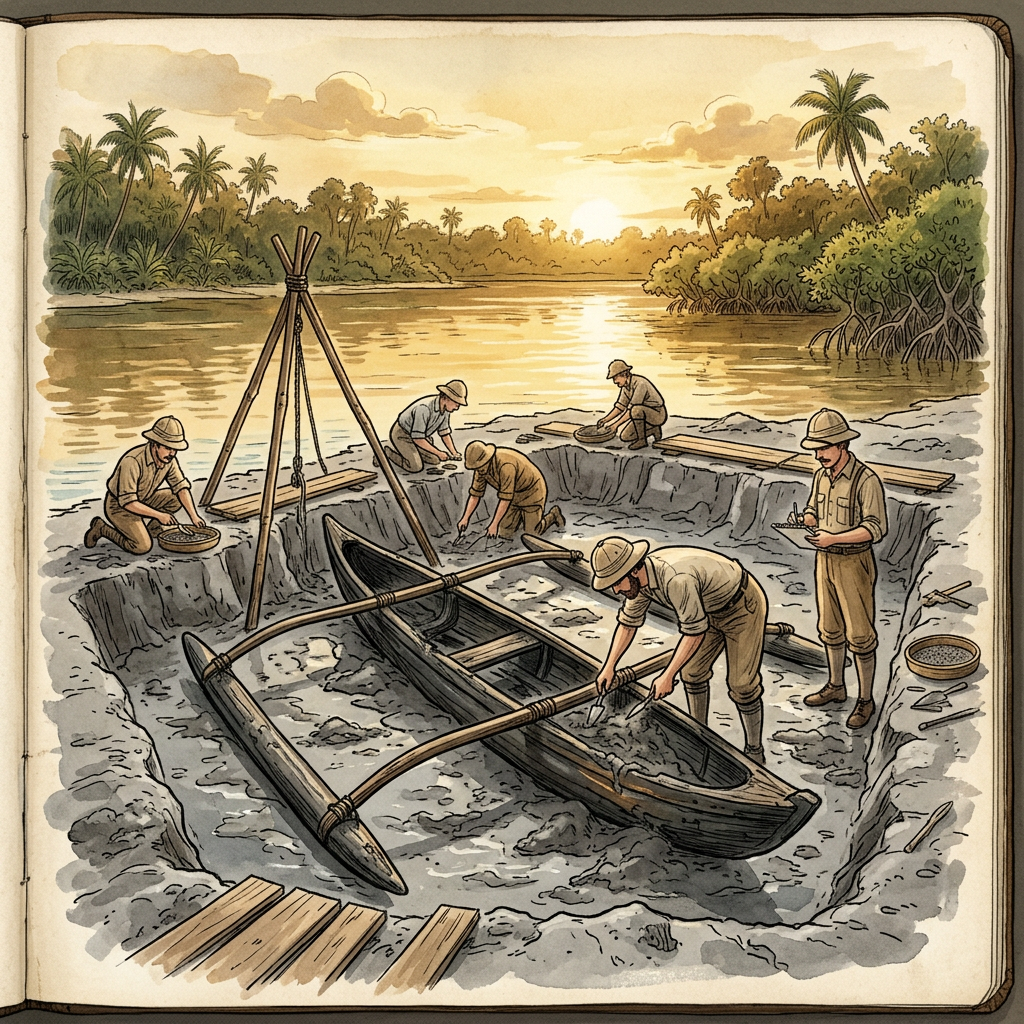 Discovery of a 3,000-Year-Old 'Proto-Polynesian' Voyaging Hub with Intact Outrigger Components in the Bismarck Archipelago