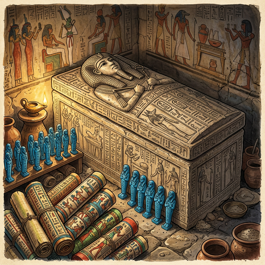 Discovery of a 26th-Dynasty 'Master of the Royal Archives' Tomb at Saqqara Unveils Rare Hieratic Papyrus Scrolls