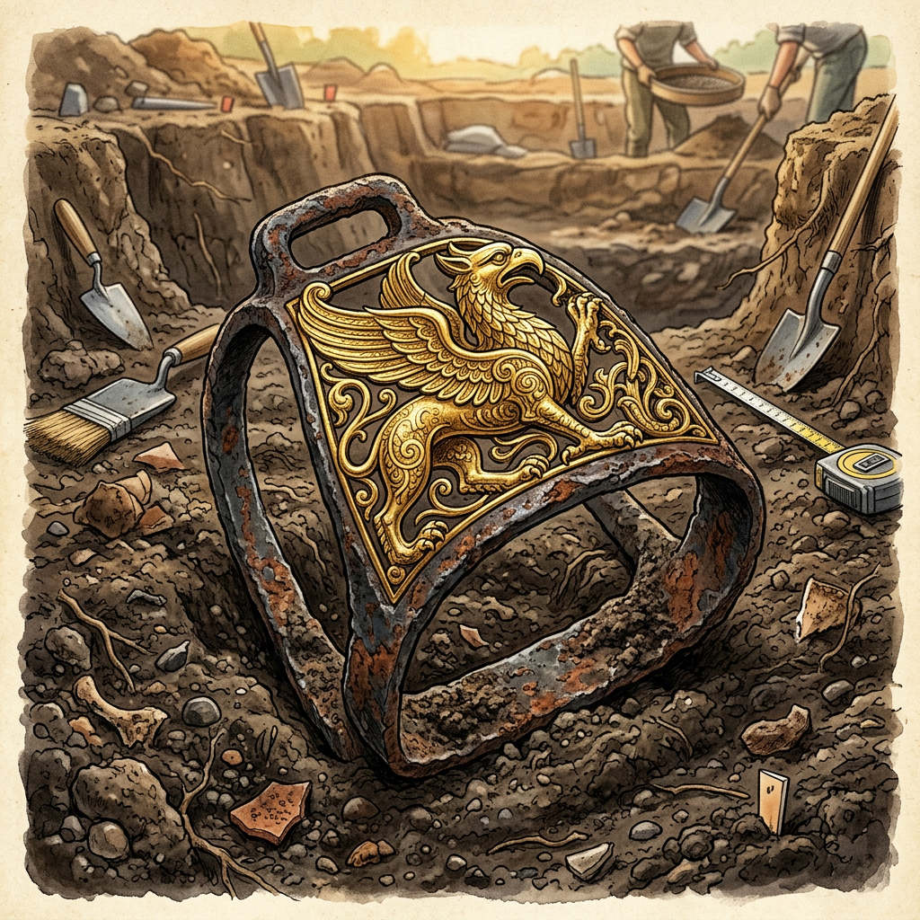 Pristine 9th-Century 'Pecheneg Chieftain's Burial' Uncovered in Southern Ukraine Yields Rare Gilded Stirrups