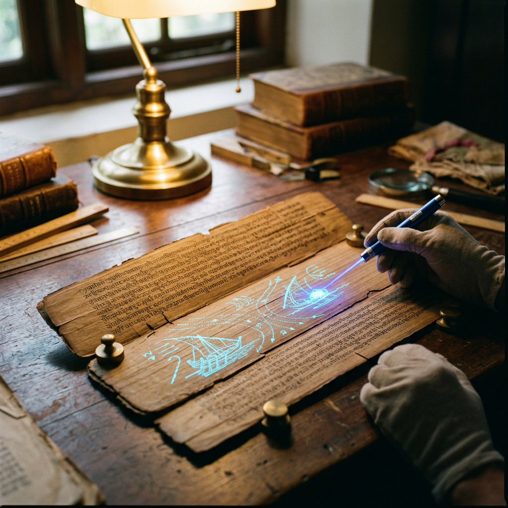 AI-Assisted Decipherment of 8th-Century 'Grantha' Script Palimpsests Found on Reunion Island Unveils Lost Sanskrit Treatises on Wind-Velocity Modeling