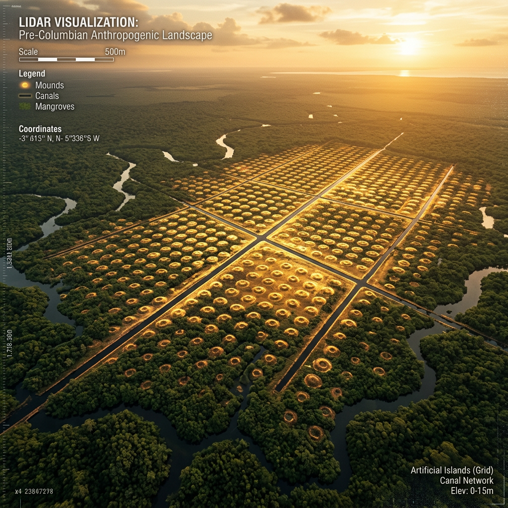 LiDAR Mapping in the Niger Delta Reveals a Massive 1,500-Year-Old 'Island Citadel' and Fortified Mangrove Channels