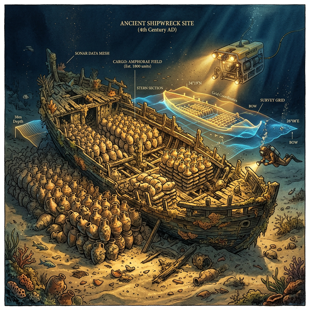 Sunken 2nd-Century BCE 'Rhodian' Merchant Vessel Located off the Lycian Coast with Intact Botanical Cargo