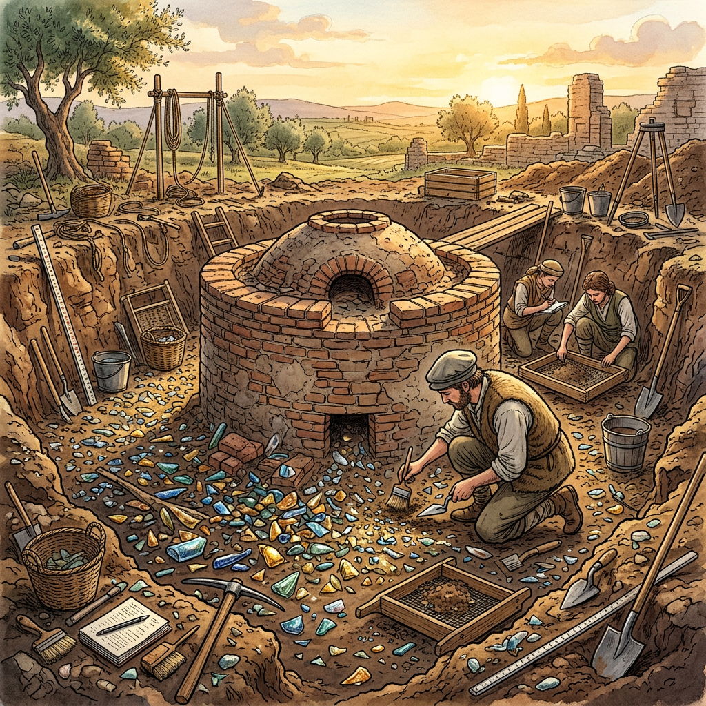 Pristine 2nd-Century Roman 'Artisan Glass-Blowing Studio' with Intact Dichroic Glass Vases Uncovered in Aquileia