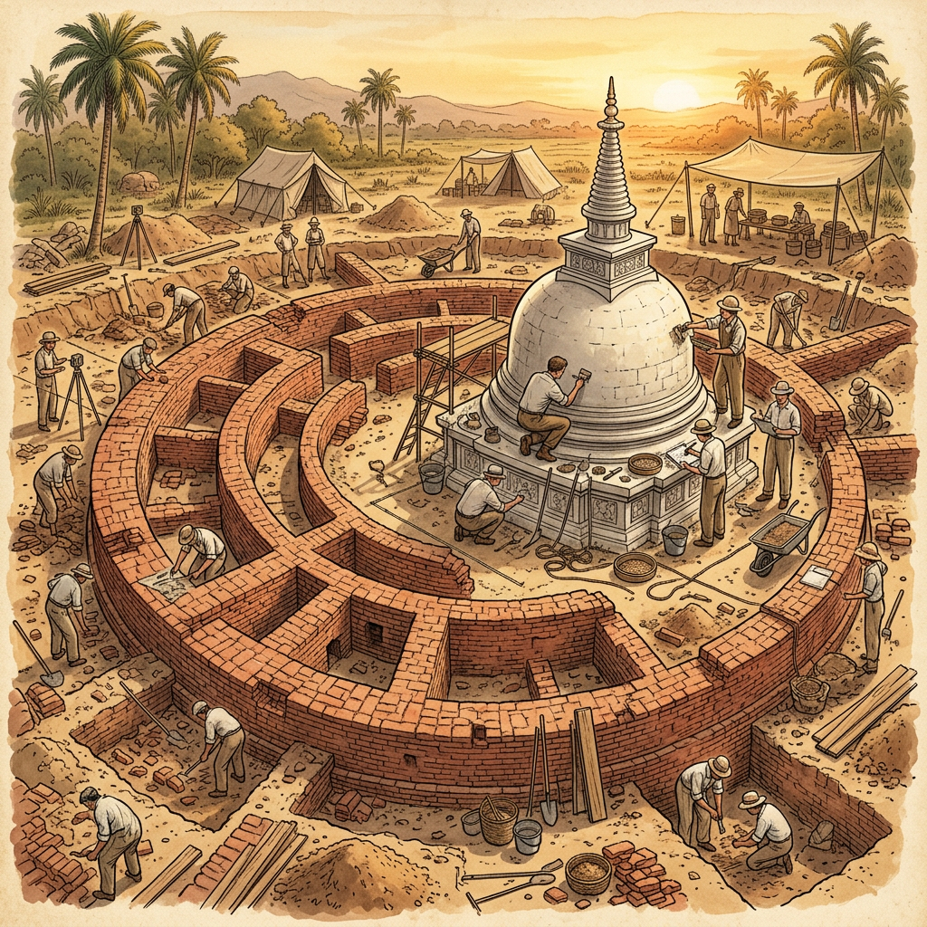 Significant 3rd-Century 'Ikshvaku' Dynasty Buddhist Temple Complex Uncovered in Telangana’s Khammam District