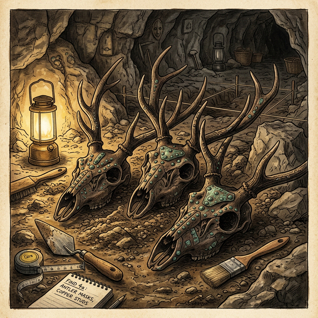 Archaeologists in the Pyrenees Uncover 3,000-Year-Old 'Copper-Studded' Antler Masks Linked to Early Basque Solstice Rites