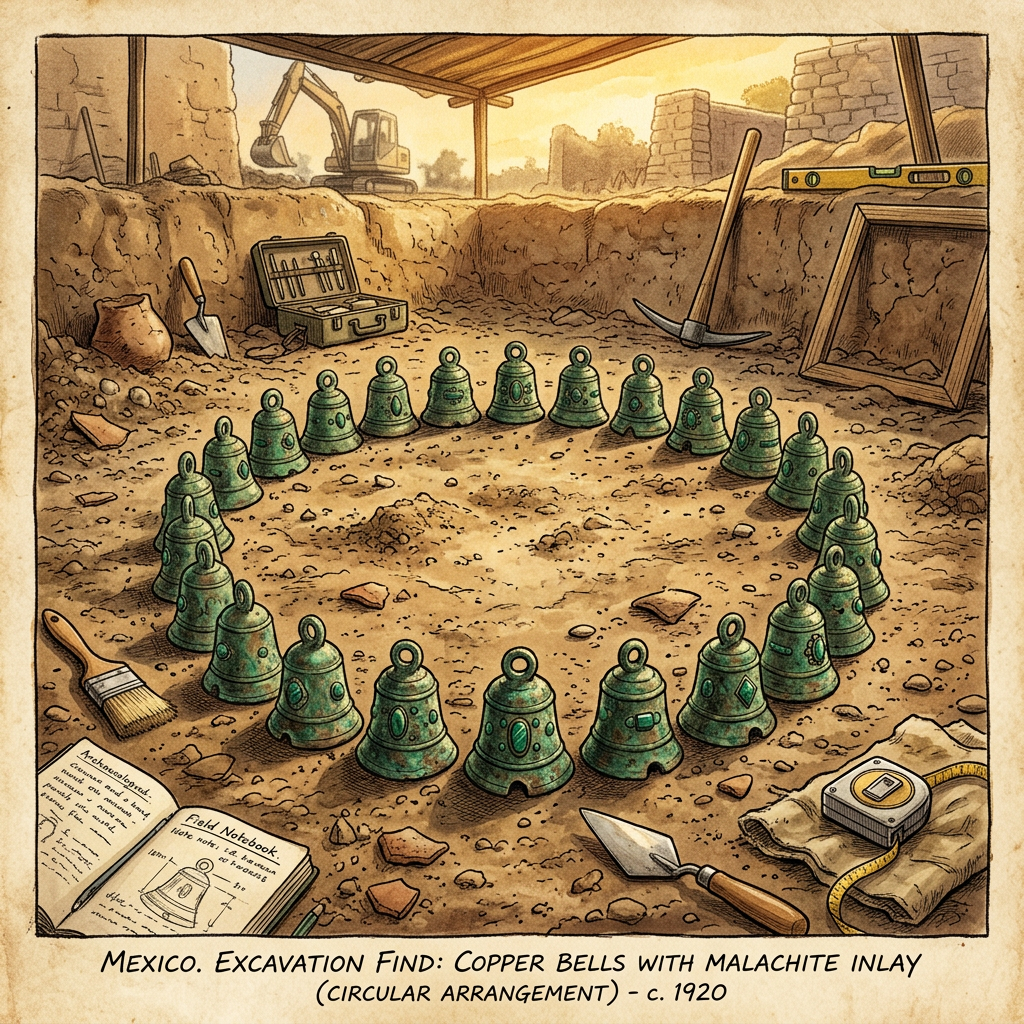 Archaeologists in the Oaxaca Valley Uncover 'Malachite-Incrusted' Copper Bells Linked to 2,500-Year-Old 'Festival of the Sky-Looms'