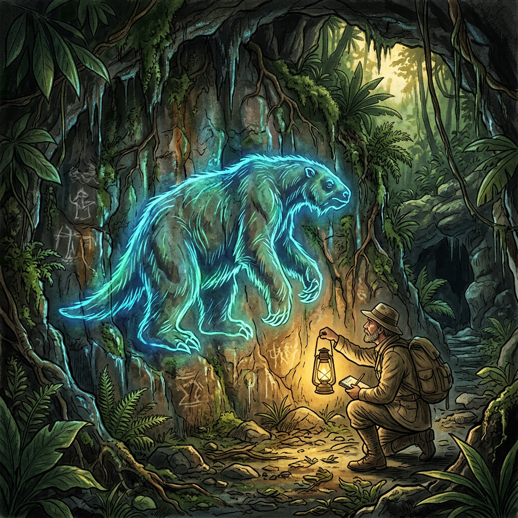 10,000-Year-Old "Fluorescent Cave Art" Depicting Extinct Megafauna Discovered in a Remote Grotto in the Brazilian Amazon