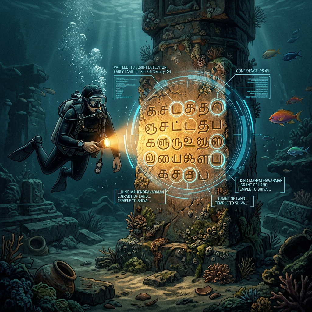 AI-Driven Decipherment of 8th-Century 'Vatteluttu' Script Fragments from the Chagos Archipelago Unveils Lost Sanskrit Treatises on Deep-Sea Thermal Currents