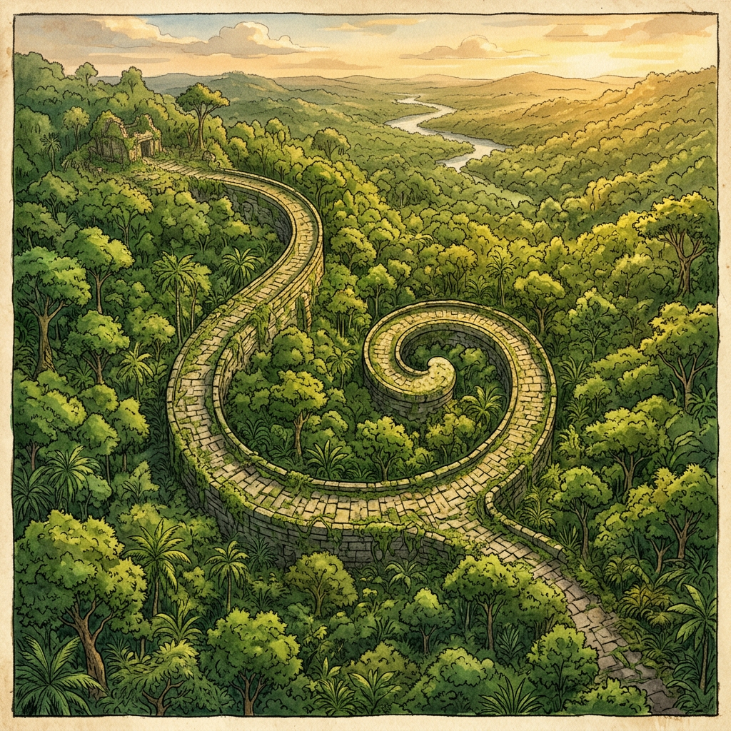 LiDAR Mapping in the Yucatán Jungle Identifies 1,500-Year-Old 'Jaguar-Tail' Processional Causeway for Maya 'Blood-Moon' Festivals