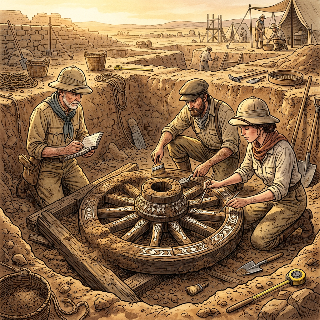 Discovery of a 2,200-Year-Old 'Xiongnu' Nomadic 'Chariot-Manufacturing Wing' with Intact Bone and Iron Wheel-Hubs in Northern Mongolia