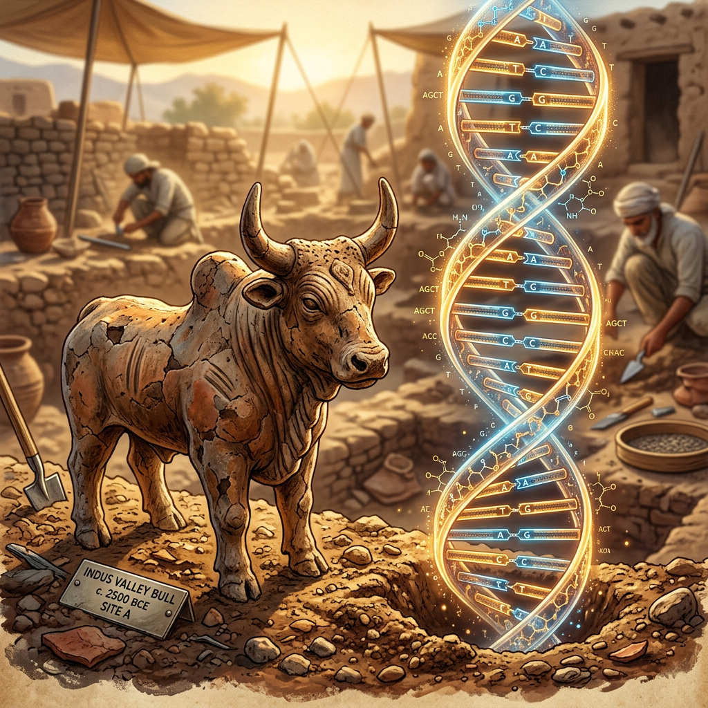 Ancient DNA Analysis of 4,500-Year-Old Harappan Remains Identifies Earliest Evidence of Bovine Pathogens
