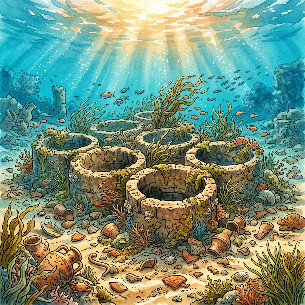 Submerged 5th-Century BCE 'Carthaginian Papyrus-Processing Industrial Wing' with Intact Vats Found off Tunisia