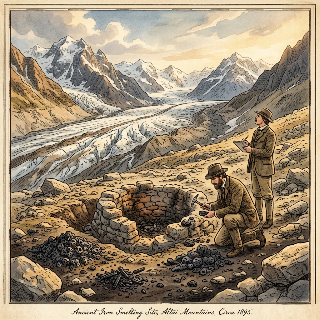 Receding Glaciers in the Altai Mountains Reveal 2,500-Year-Old 'Scythian' Iron-Smelting Furnaces with Intact Slag Deposits