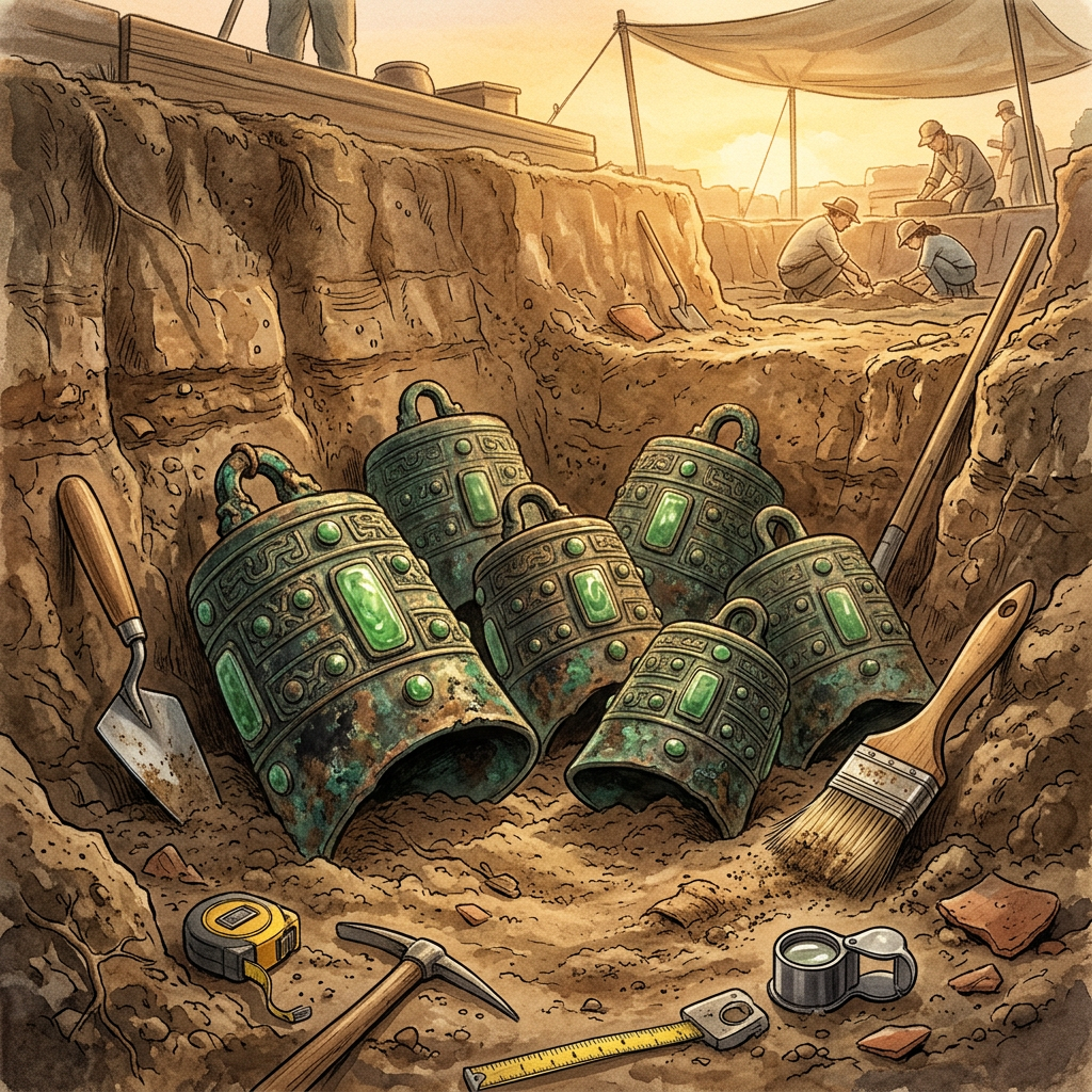 2,400-Year-Old 'Jade-Studded' Ritual Bells Discovered in Hubei Reveal Roots of Ancient 'Spring-Thunder' Festivals