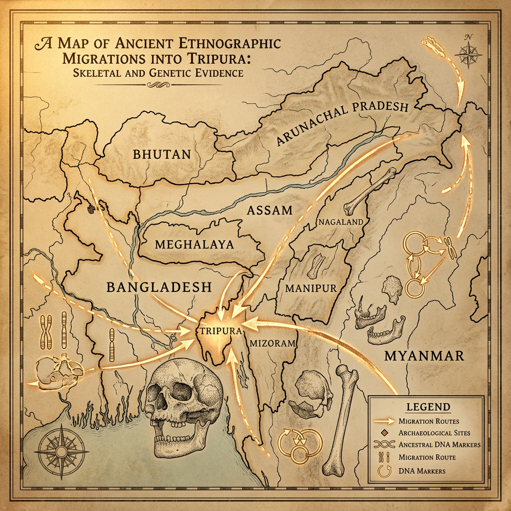 Paleogenomic Study of 5,500-Year-Old Tripura Remains Identifies the Earliest Genetic Signature of Austroasiatic-Tibeto-Burman Admixture in Northeast India