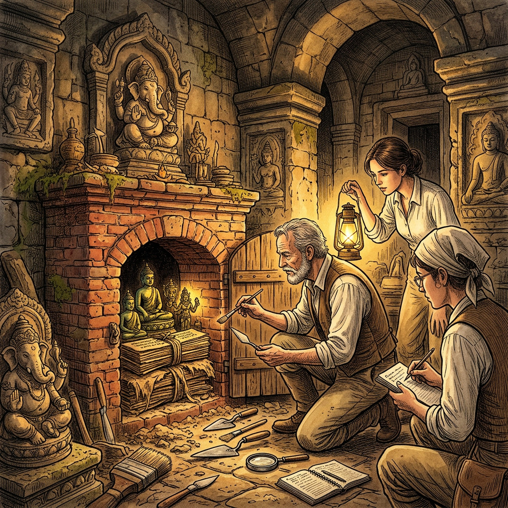 Restoration of 11th-Century 'Pala' Dynasty Brick Temple in Bihar Reveals Hidden Saffron-Infused Terracotta Vaults