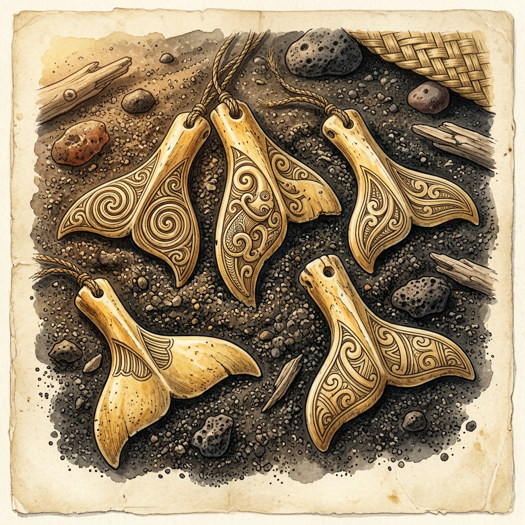 Discovery of Prehistoric Whale-Tail Pendants in New Zealand Linked to Early Maori 'First Fish' Festivals