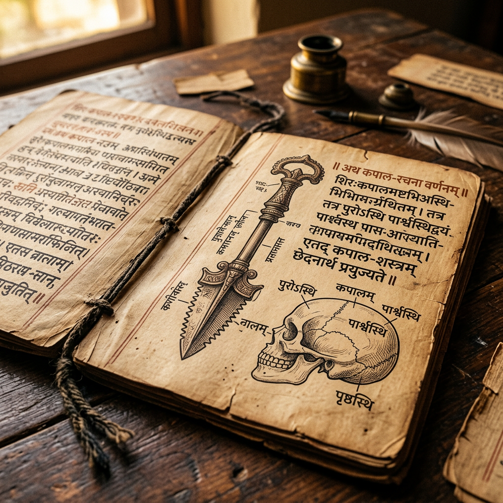 Rare 6th-Century 'Ayurvedic' Commentary Found in a Tibetan Monastery Library Details Lost Protocols for Complex Neuro-Surgery