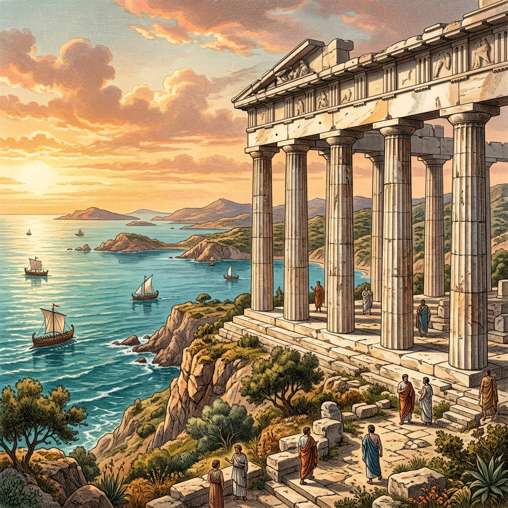 Archaeologists Unearth 5th-Century BCE 'Temple of Poseidon' Sanctuary with Intact Doric Columns in Peloponnese