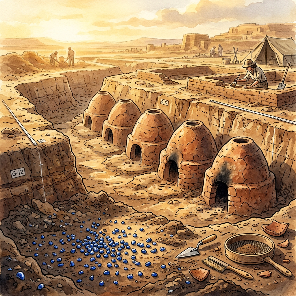 4,500-Year-Old 'Indus Valley Faience Workshop' and Precision Glazing Kilns Uncovered in Gujarat's Sabarmati Basin