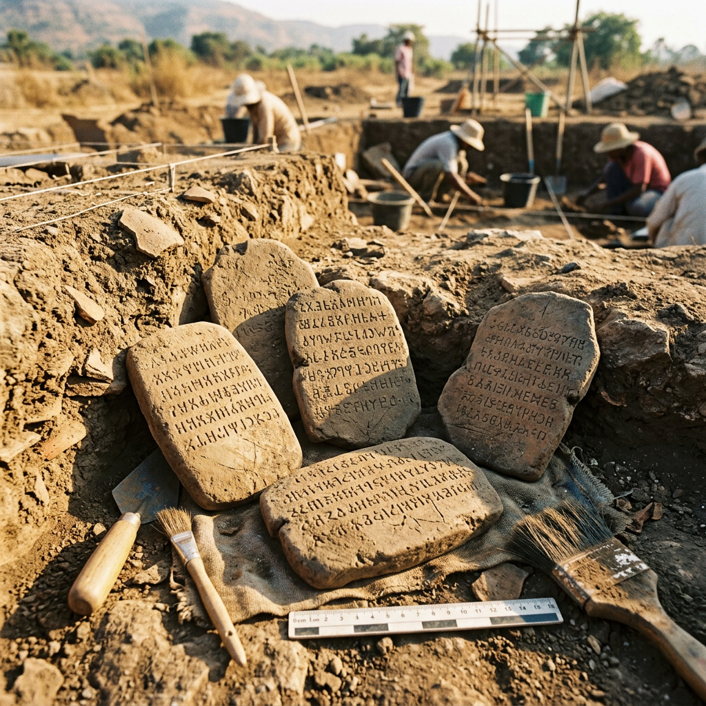 Sopara Excavations Unearth 4th-Century BCE 'Artha-Dharma' Tablets Outlining the Ethics of Equitable Wealth