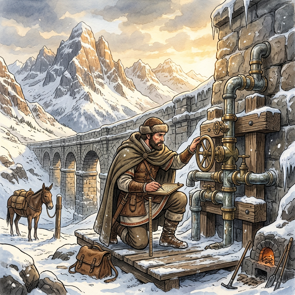 2nd-Century Roman 'Imperial Bureau of High-Altitude Aqueduct-Ventilation' and Intact Lead Air-Valve Models Uncovered in the Swiss Alps