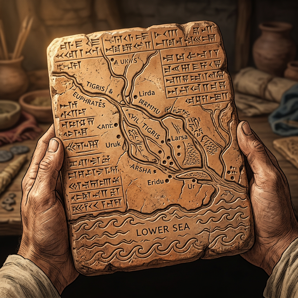4,000-Year-Old 'Sumerian Master of the Royal Barge' Archive and Cuneiform River-Navigation Maps Found in Ancient Lagash