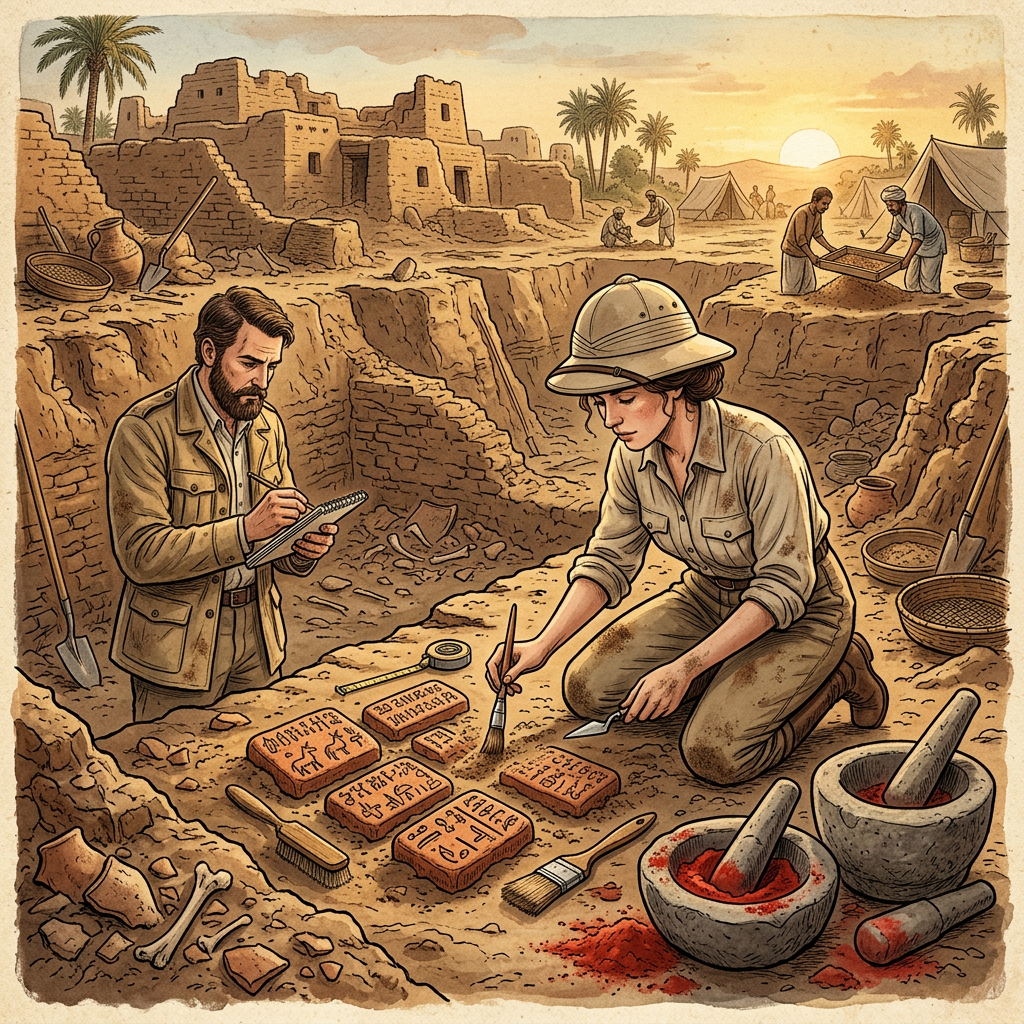 4,500-Year-Old 'Harappan Master of the Royal Mineral-Pigment Sourcing' Archive and Intact Grinding-Ratio Tablets Uncovered at Rakhigarhi