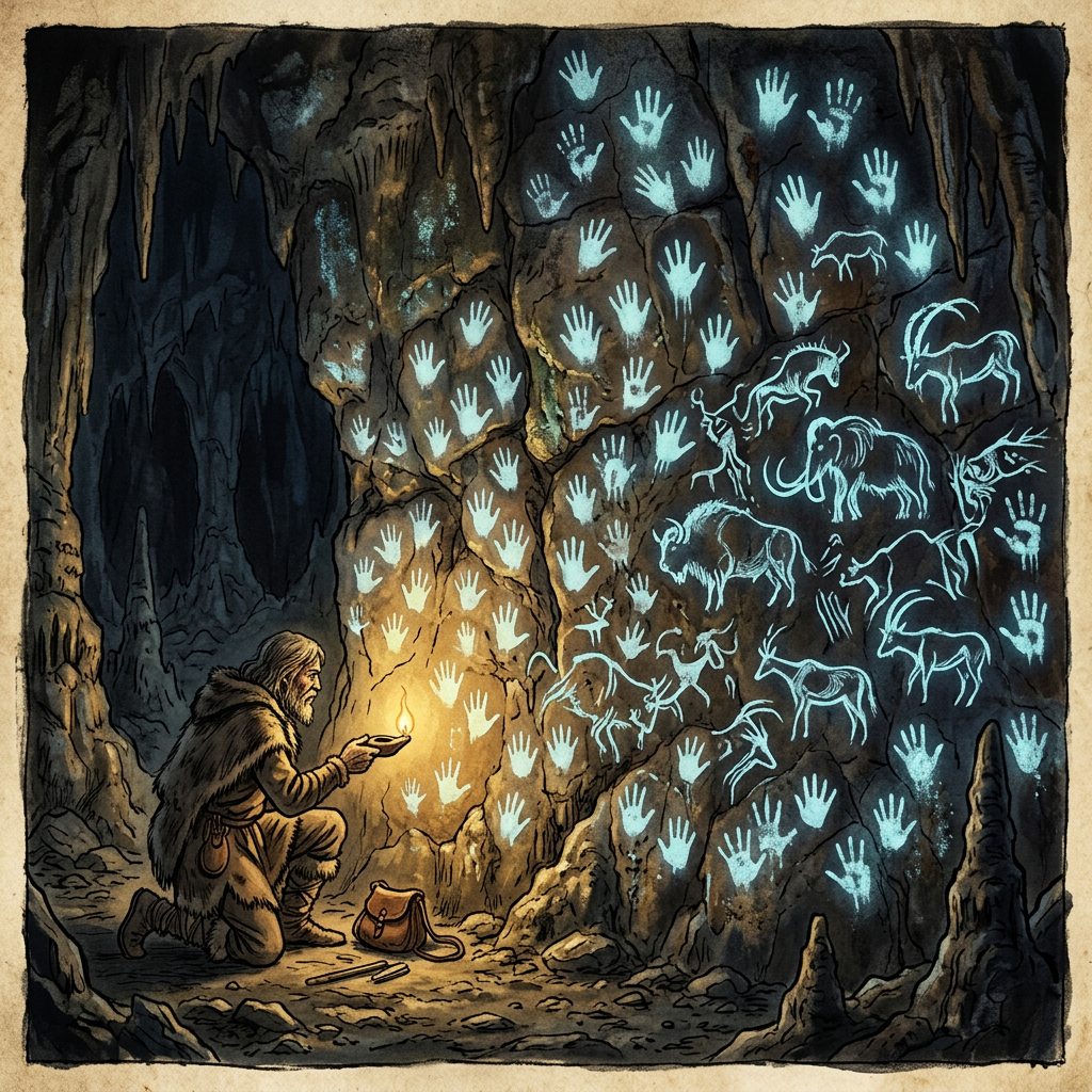 40,000-Year-Old 'Bioluminescent' Hand-Stenciled Murals Discovered in a Remote Grotto in the Italian Apennines